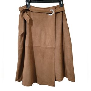White House Black Market Faux Suede Skirt